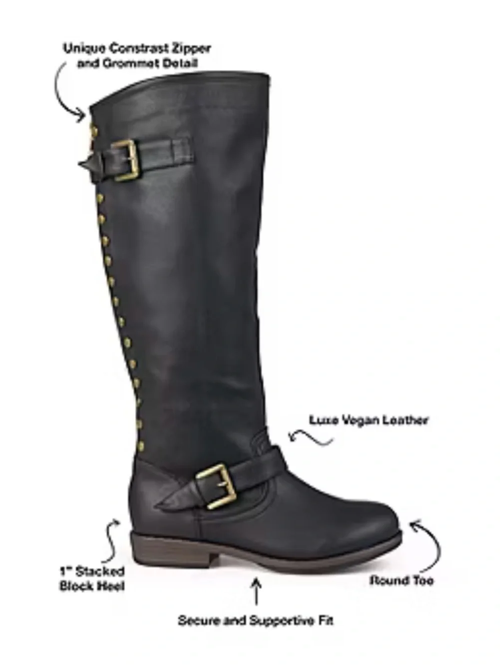 New Journee Collection Women’s Spokane Studded Riding Boots size 11